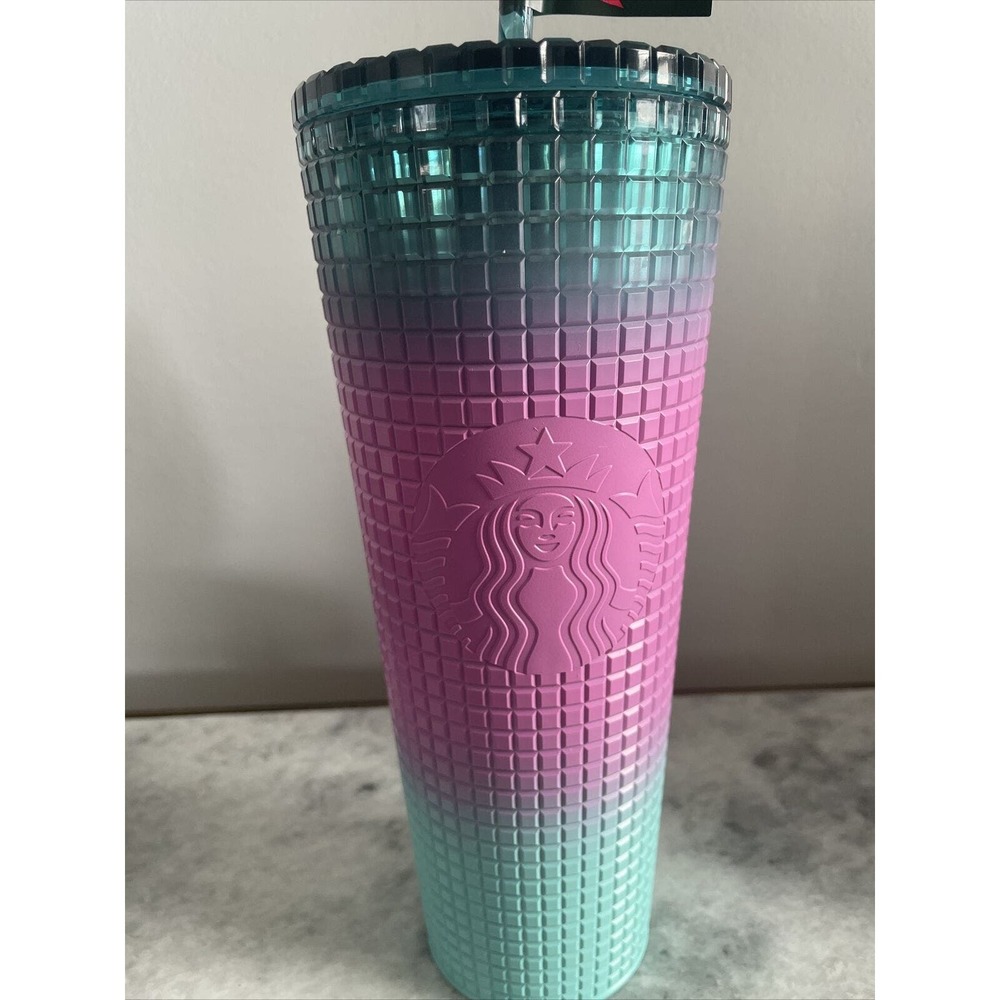 *Limited Edition*Starbucks 2024 Ombré Grid Tumbler Valentine’s Day Cold Cup24oz - Picture 2 of 4